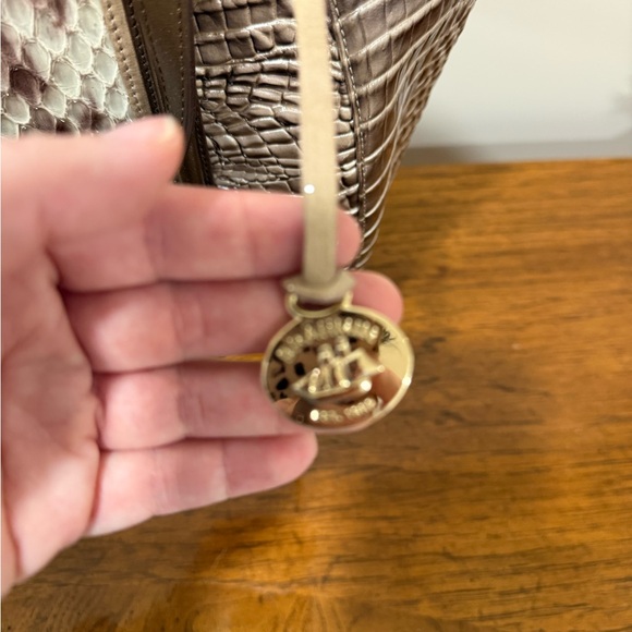 Brahmin Brown and Cream Textured Women's Bag - Picture 2 of 4